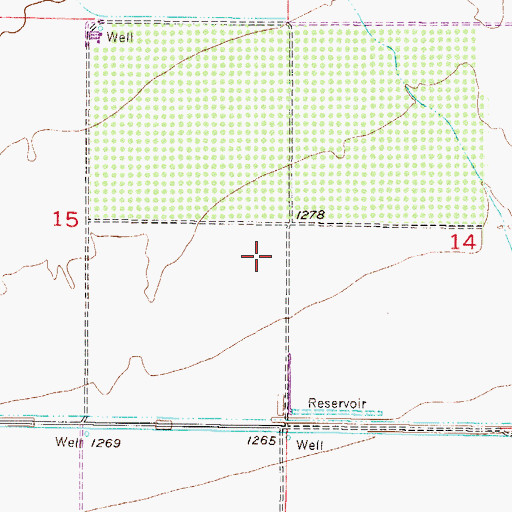 Topographic Map of Corte Bella Golf Club, AZ
