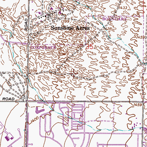 Topographic Map of Longbow Golf Club, AZ
