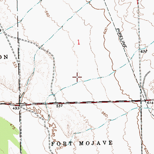 Topographic Map of Los Lagos Golf Club, AZ