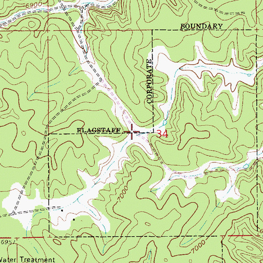 Topographic Map of Pine Canyon Club, AZ