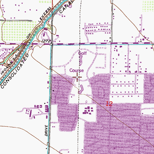 Topographic Map of Royal Palms Golf Course, AZ