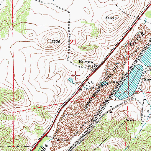Topographic Map of All Saints Anglican Church, AZ