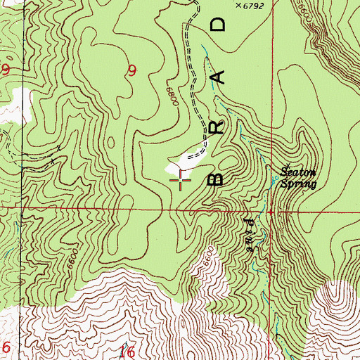 Topographic Map of Bradshaw Mountains, AZ