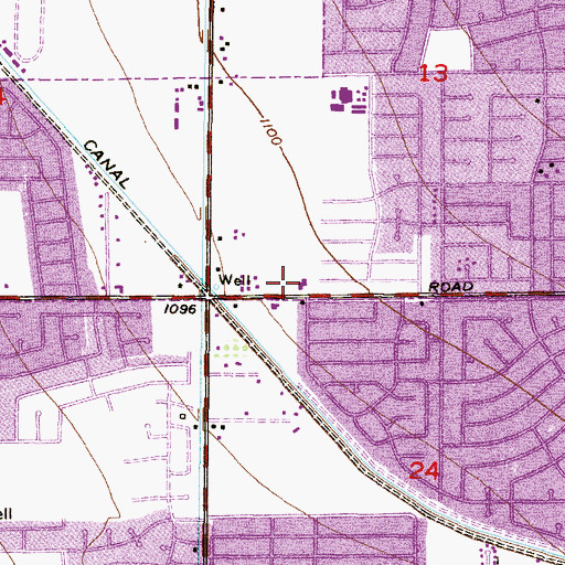 Topographic Map of Amazing Grace Christian Church, AZ