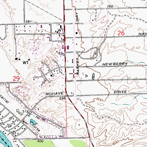 Topographic Map of Amazing Grace Fellowship International, AZ