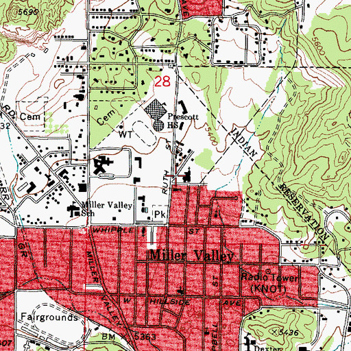 Topographic Map of American Evangelical Lutheran Church, AZ