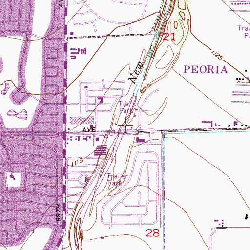 Topographic Map of Antioch Church of God in Christ, AZ