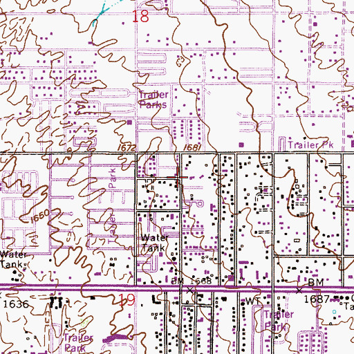 Topographic Map of Apache Junction First Assembly of God, AZ