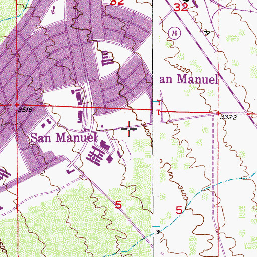 Topographic Map of Assembly of God Church, AZ