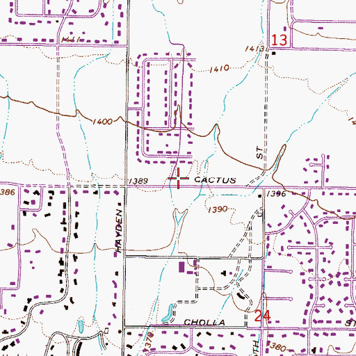 Topographic Map of Assumption Greek Orthodox Church, AZ