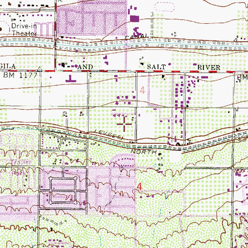 Topographic Map of Baseline Missionary Baptist Church, AZ