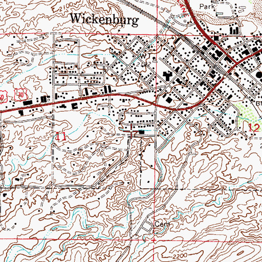 Topographic Map of Berean Mennonite Church, AZ