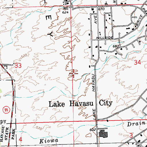 Topographic Map of Bethany Bible Church, AZ