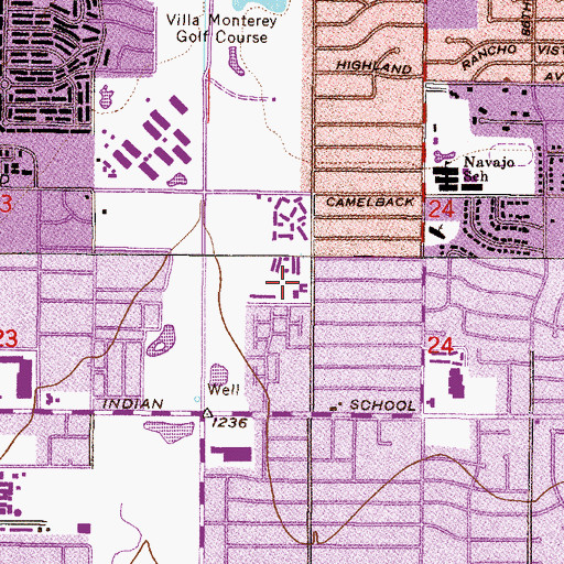 Topographic Map of Bethany Lutheran Church, AZ