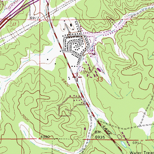 Topographic Map of Bethel Baptist Church, AZ