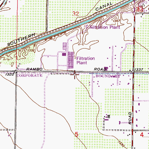 Topographic Map of Bethlehem Lutheran Church, AZ