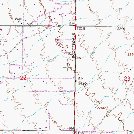 Topographic Map of Black Mountain Community Church, AZ