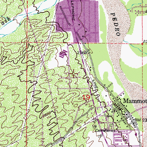 Topographic Map of Blessed Sacrament Catholic Church, AZ