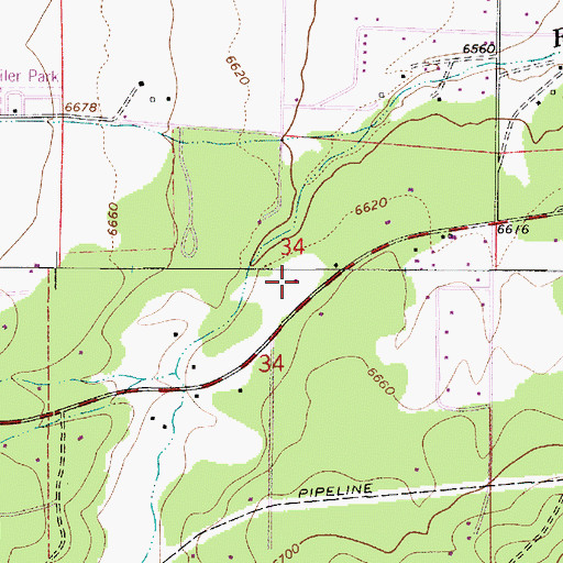 Topographic Map of Calvary Bible Church, AZ