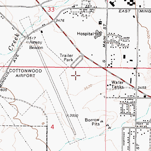 Topographic Map of Calvary Chapel, AZ
