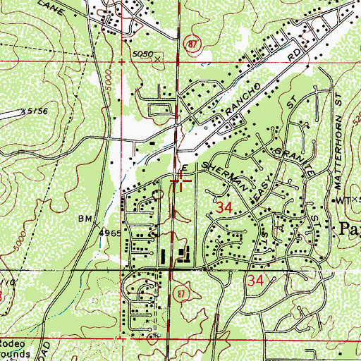 Topographic Map of Calvary Chapel, AZ
