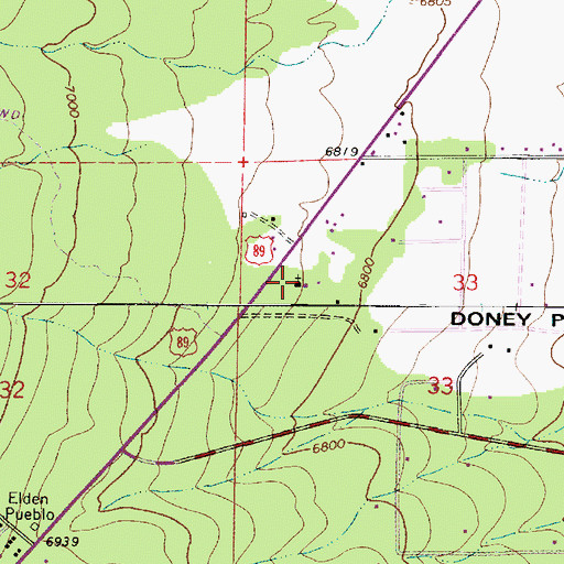 Topographic Map of Calvary Chapel of Flagstaff, AZ