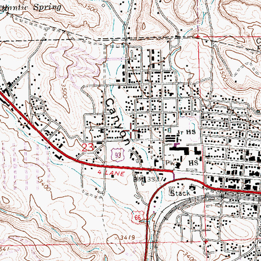 Topographic Map of Calvary Chapel of Kingman, AZ