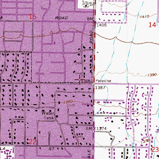 Topographic Map of Calvary Chapel of Scottsdale, AZ