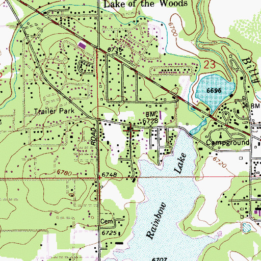 Topographic Map of Calvary Chapel of the White Mountains, AZ