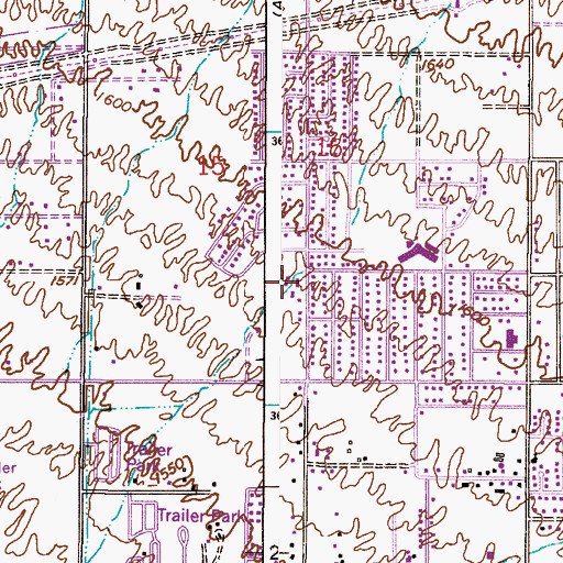 Topographic Map of Calvary Free Lutheran Church, AZ