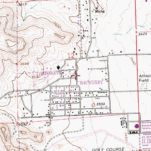 Topographic Map of Canyon Community Church, AZ