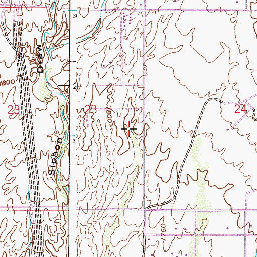 Topographic Map of Canyon Springs Baptist Church, AZ