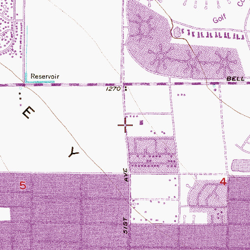 Topographic Map of Cathedral Christian Center Church, AZ