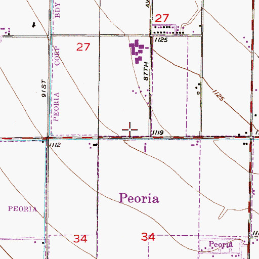 Topographic Map of Celebration Lutheran Church, AZ