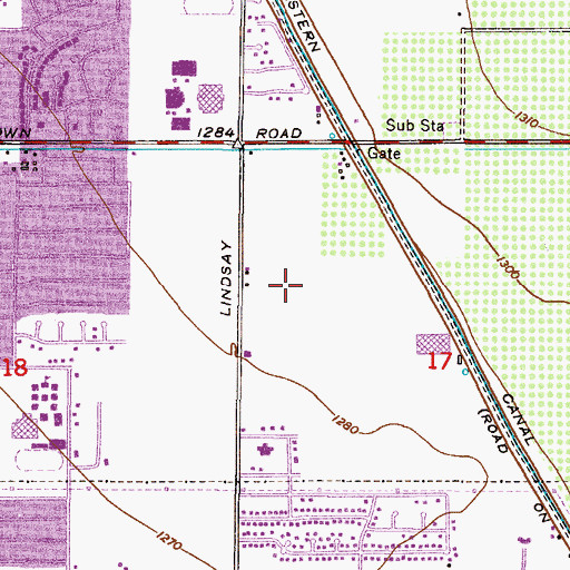 Topographic Map of Central Christian Church of the East Valley, AZ