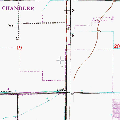 Topographic Map of Chandler Calvary Evangelical Lutheran Church, AZ