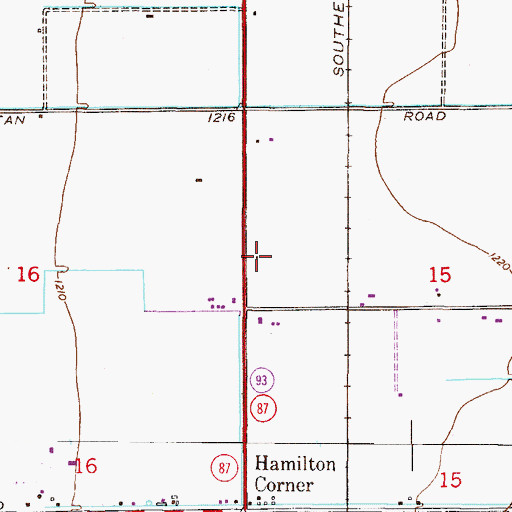 Topographic Map of Chandler First Baptist Church, AZ