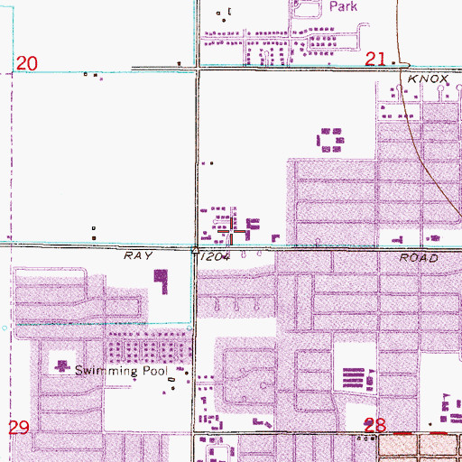 Topographic Map of Chandler Greater Phoenix Chinese Christian Church, AZ