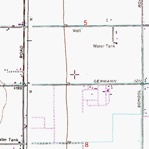 Topographic Map of Chandler Presbyterian Church, AZ
