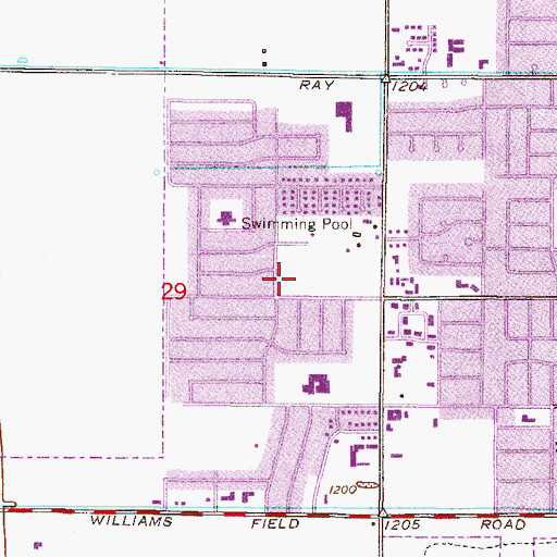 Topographic Map of Chandler Seventh Day Adventist Church, AZ