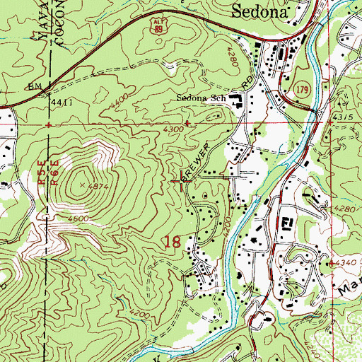 Topographic Map of Christ Center Wesleyan Church, AZ