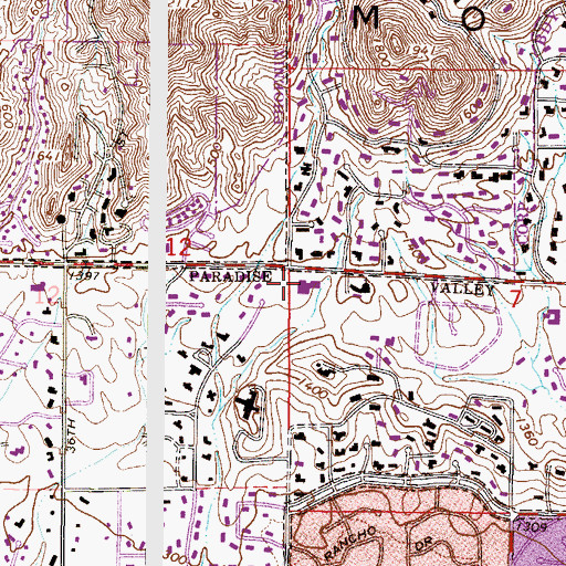 Topographic Map of Christ Church of the Ascension, AZ
