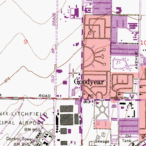 Topographic Map of Christ Evangelical Lutheran Church, AZ