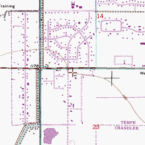 Topographic Map of Christ Life Church, AZ