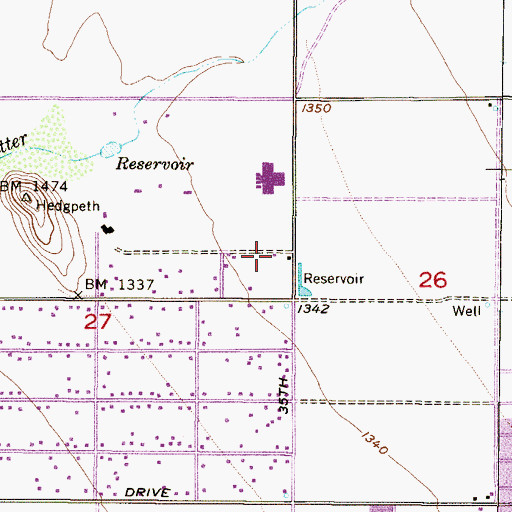 Topographic Map of Christ Temple Church, AZ