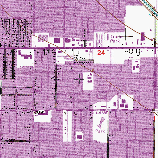 Topographic Map of Christ the King Catholic Church, AZ