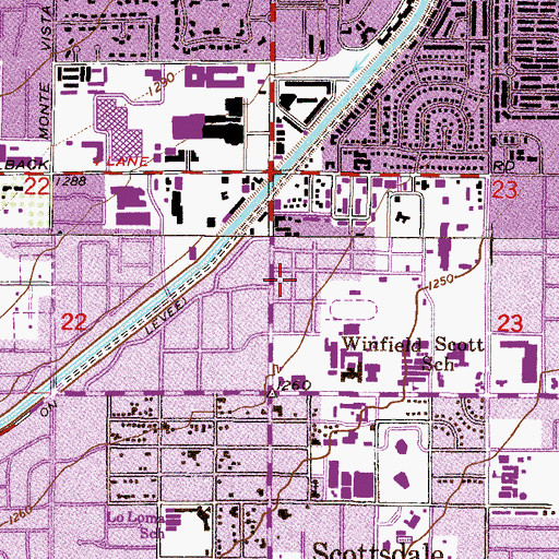 Topographic Map of Christian Science Reading Room, AZ