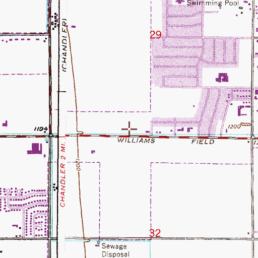 Topographic Map of Christ's Community Church, AZ