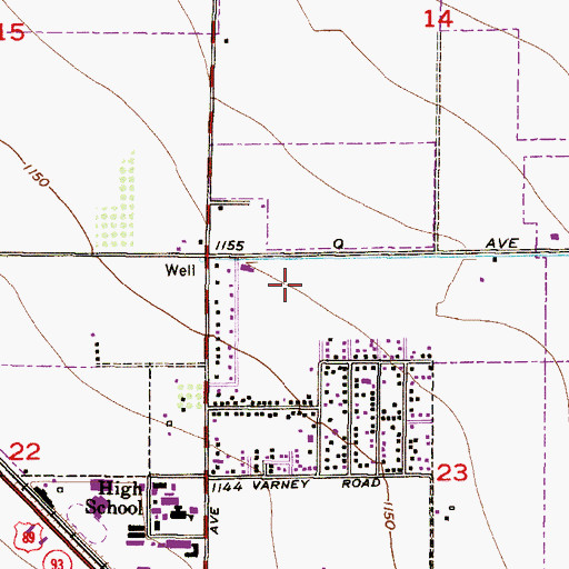 Topographic Map of Church at Cactus, AZ