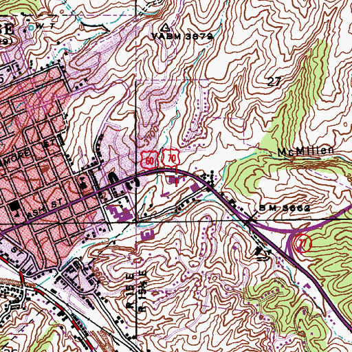 Topographic Map of Church of Christ, AZ